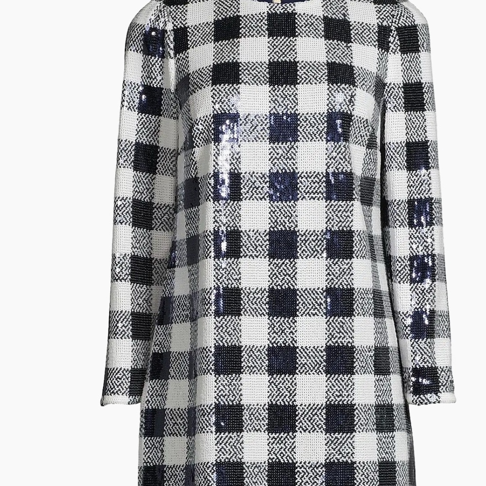 Vineyard vines large buffalo check sequin dress